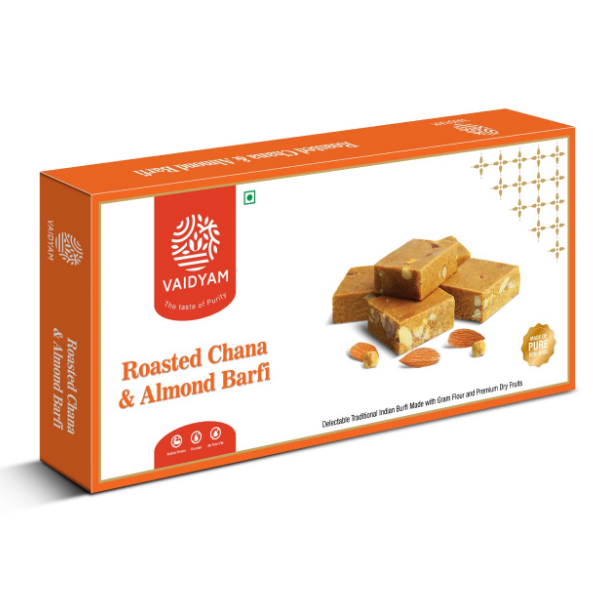 Roasted Almond Chana Barfi